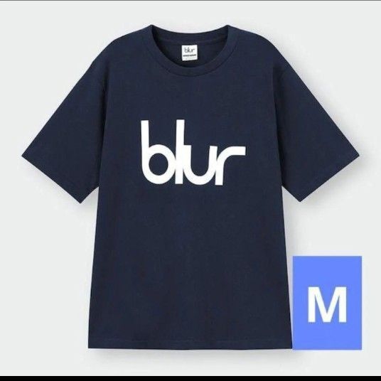 ジーユー gu ブラー blur ネイビー Tシャツ Мサイズ
