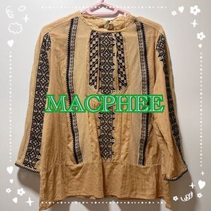 着画あり トゥモローランド MACPHEE ブラウス シャツ エンブロイダリー