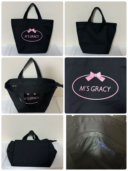 M'S GRACY エムズグレイシー トートバッグ ブラック ピンクロゴ
