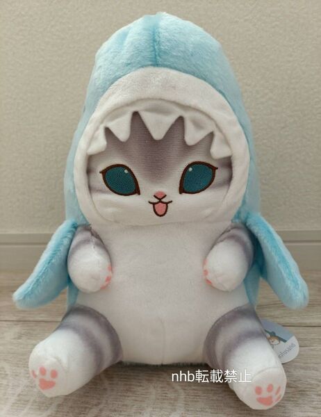 【モフサンド】 mofusand パステルサメにゃん BIGぬいぐるみ パステルブルー