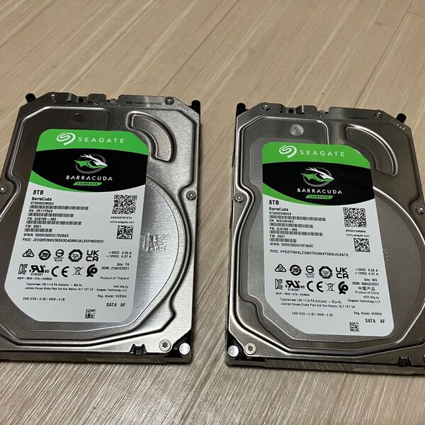 BarraCuda ST8000DM004 8TB HDD 2台セット 16TB分 Seagate