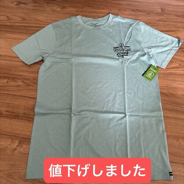 VOLCOM STONE Tシャツ メンズ M ペールグリーン 新品 未使用 タグ付き