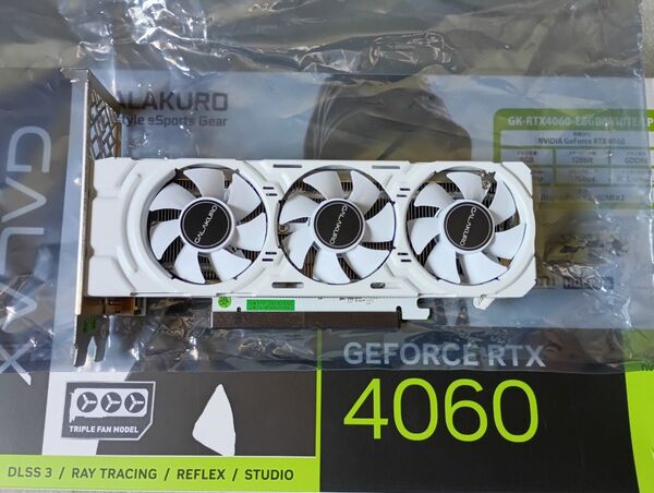 GeForce RTX 4060 ロープロファイル対応グラフィックボード GK-RTX4060-E8GB/WHITE/LP