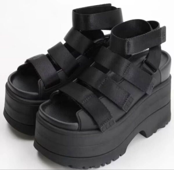 UGG アグ ゴールデンライズ GoldenRise 厚底サンダル ブラック 黒 25cm 3way ミュール