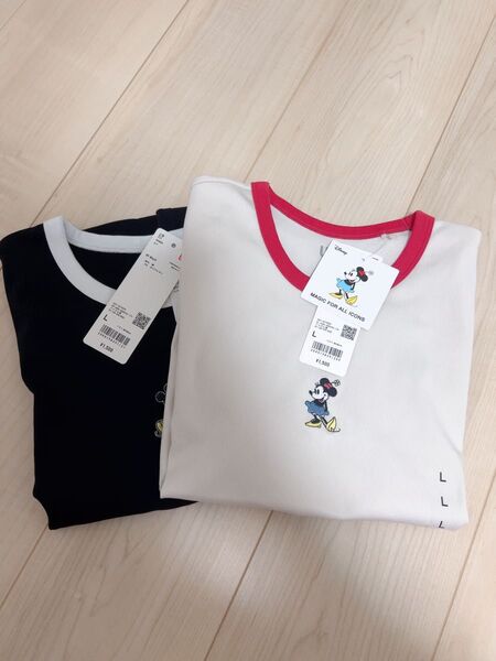 2色セット! 新品 未使用 UNIQLO マジック フォー オール アイコンズUT/ミニ Tシャツ L ブラック オフホワイト