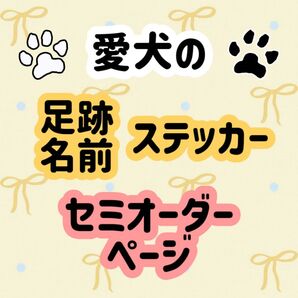 愛犬 愛猫 ステッカー 足跡 名前 オーダーメイド セミオーダー