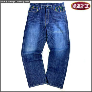  быстрое решение *MASTERPIECE*W33 джинсы master-piece мужской сделано в Японии вышивка многоцветный молния fly ji- хлеб распорка Denim брюки 