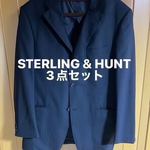 STERLING & HUNT メンズスーツ 3点セット ストライプ