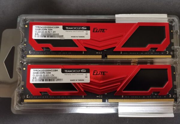 DDR4 3200Mhz PC4-25600 32GBx2枚 64GB UDIMM デスクトップ用 1.2v JEDEC品