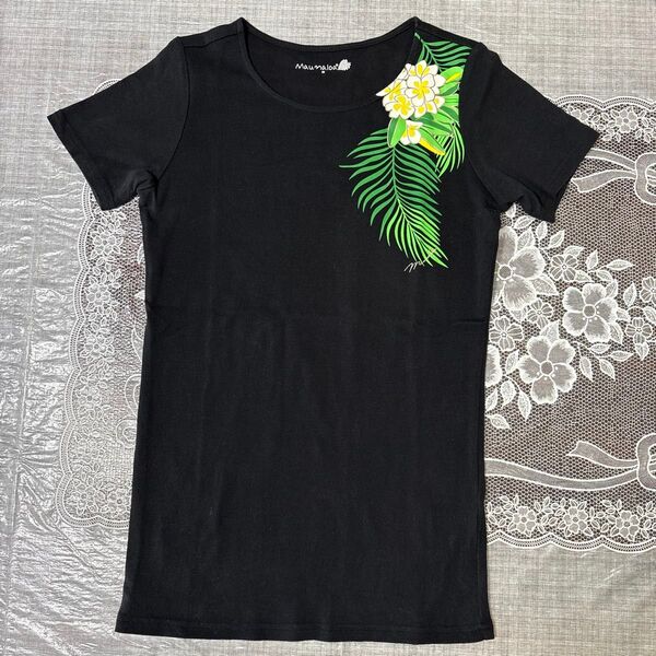 ★フラダンス★半袖Tシャツ★Mサイズ★黒★マウナロア★