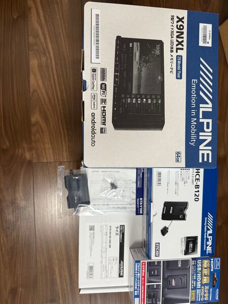未使用 アルパイン 9インチナビ X9NXL 25Model year ETC2.0 USB HDMIユニット ライズ用取付キット