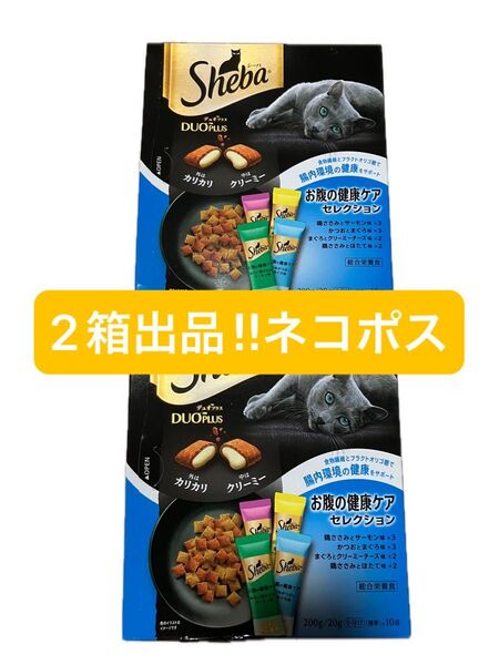シーバ デュオプラス お腹の健康ケアセレクション 200g(20g×10袋)×2箱セット 猫用 成猫用