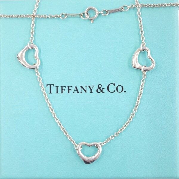 ティファニー TIFFANY&Co. トリプル オープンハート シルバー SV925 ネックレス ハート 3連 トリプルハート