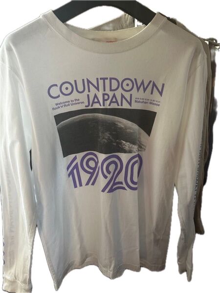 countdown japan 19 20 ロング ホワイト Tシャツ ロンT 長袖 Mサイズ Tシャツ ロングスリーブ