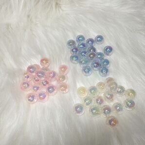 12mmレジンビーズ 3色 10個150円