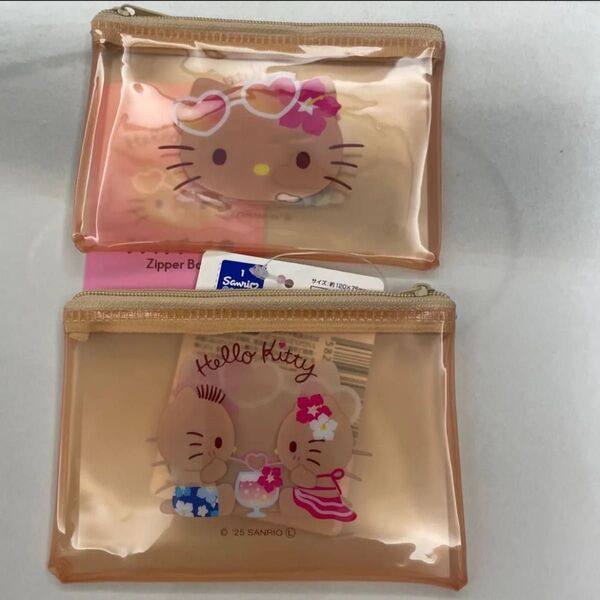 ハローキティ キティ 日焼け ダイソー セリア フラットポーチ
