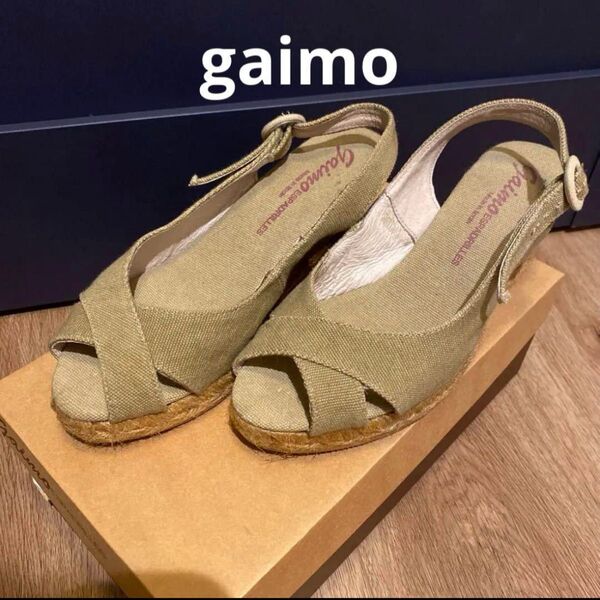 ガイモ エスパドリーユ gaimo ウェッジソールサンダル 37 23〜23.5cm