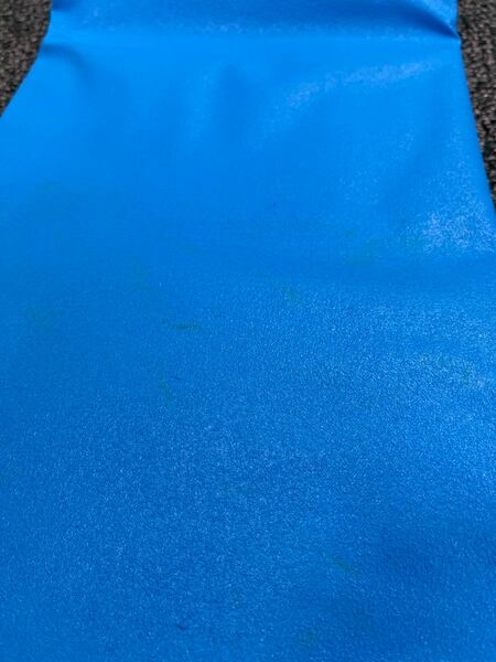 シミあり スーパーキャリイスロープ型 荷台シート 水色 エステル帆布 国産 撥水 防水 荷台の小さな 軽トラック 荷台 幌