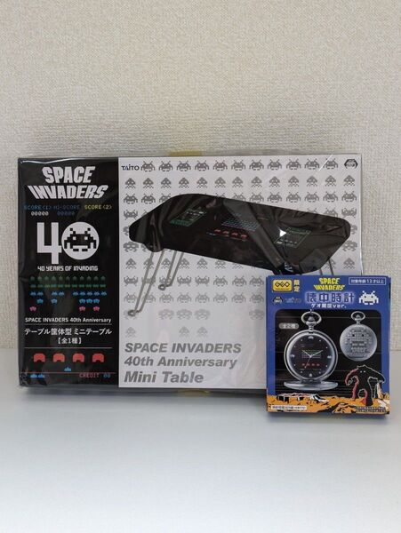 【新品 未開封】スペースインベーダー ミニテーブル 懐中時計