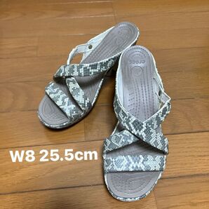 Crocs ウェッジソールサンダル W8 25.5cm
