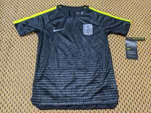 新品未使用 NIKE ネイマール プラクティスシャツ 半袖Tシャツ ナイキ XSサイズ 130サイズ ブラック×イエロー 黒 サッカー フットサル