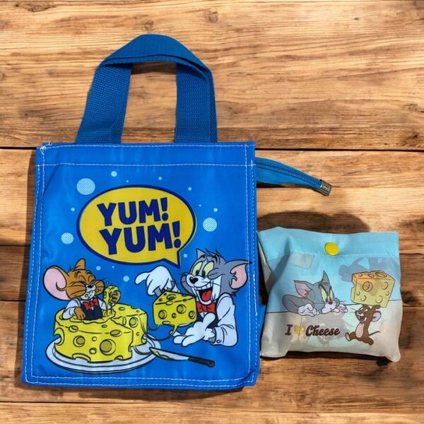 新品 トムとジェリー 保冷ランチバッグ 大容量エコバッグ 2点セット