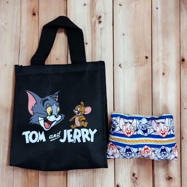 新品 トムとジェリー 保冷ランチバッグ 大容量エコバッグ 2点セット
