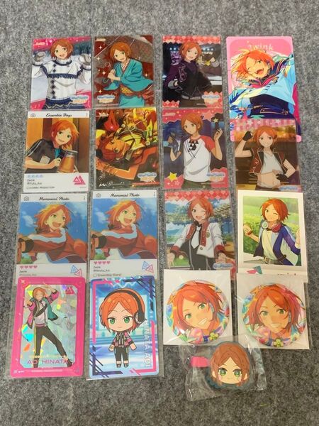 あんさんぶるスターズ あんスタ 葵ひなた 葵ゆうた 2wink 缶バッチ 前髪クリップ カード