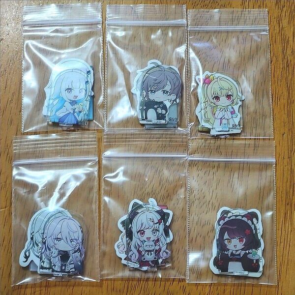 にじさんじ チョコエッグプラス アクリルスタンド&ダイカットシールセット 6セット まとめ売り
