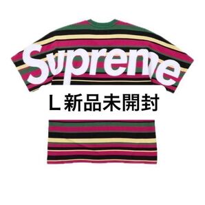 Supreme シュプリーム インターシャ エスエストップ ストライプ L Tシャツ Tee ステッカー付