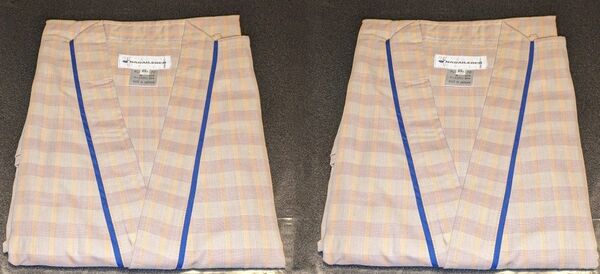 ナガイレーベン 男女兼用患者衣 ガウン(ゆかた型) ベージュ EL 2枚セット 新品 未使用 保管品 病衣 検診衣 寝間着 介護