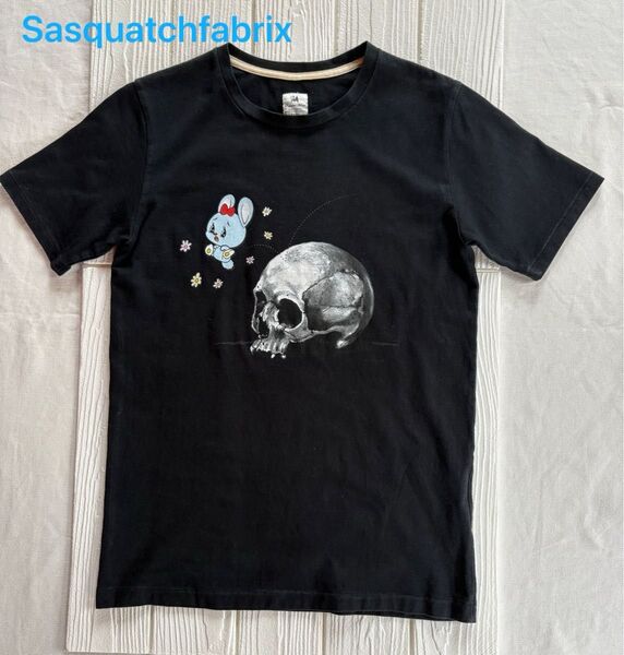 【Sasquatchfabrix】サスクワァッチファブリックス 半袖Tシャツ ドクロ スカル うさぎちゃん メンズM