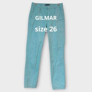 *GILMAR*ストレートパンツ 綿100 春夏カラー イタリア製 サイズ26 レディース