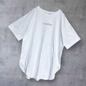 *Chulatte*ロゴTシャツ バックプリント 着回し 半袖 夏 白 M レディース