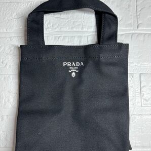 【PRADA】 トートバッグ PRADAノベルティ ブラック プラダ ミニトートバック 新品 未使用品 送料無料