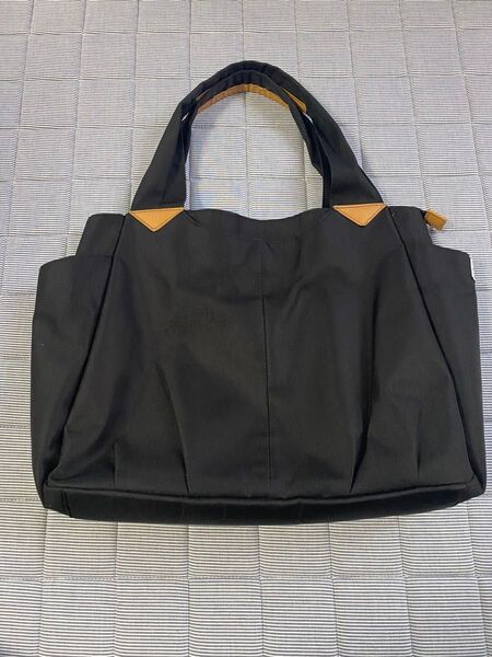 【大容量】マザーズバッグ 黒 シンプル トート ショルダー