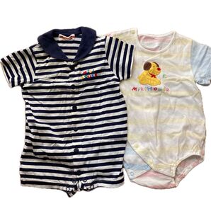 ミキハウス ロンパース 2枚セット 70cm80cm おまけ付き
