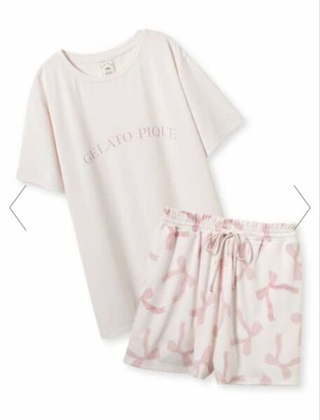 gelato pique ジェラートピケ モチーフ4柄ワンポイントTシャツ&ショートパンツセット