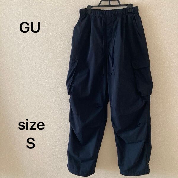 GU ジーユー カーゴパンツ ブラック S レディース