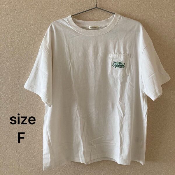 アプレジュールミニョン Tシャツ ホワイト フリーサイズ レディース ポケット