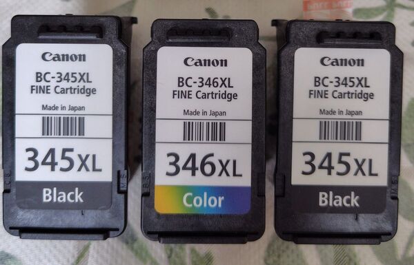 Canon キヤノン 使用済みインクカートリッジ BC-345XL BC-346XL 3個セット