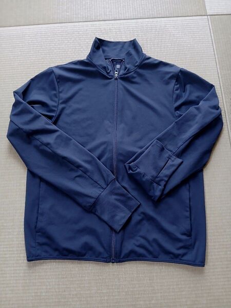 ユニクロ エアリズムUVカットメッシュフルジップジャケット キッズ ネイビー150cm