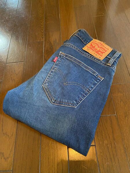 良好リーバイスデニムジーンズパンツスリムストレート511テーパードvintagewashストレッチ薄手ワークカーゴペインター