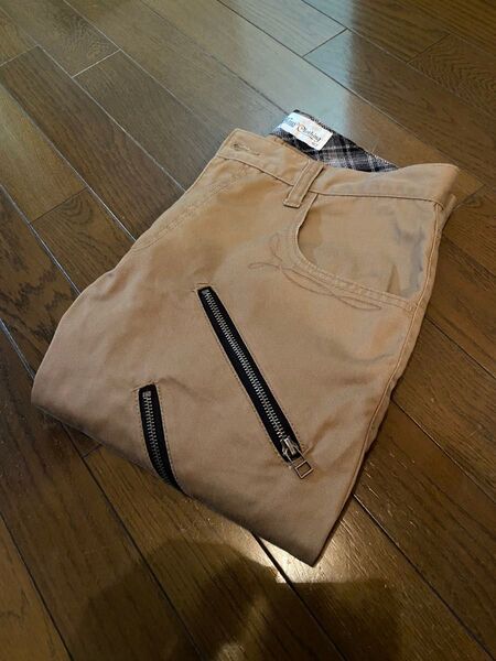 美品ワークカーゴペインターショートハーフクロップドデニムジーンズパンツチェックチノパンスカルドクロロールアップ7分丈くるぶし丈