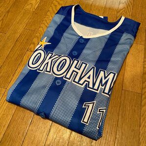 レア美品横浜DeNAベイスターズ11東克樹レプリカユニフォームベースボールシャツ応援ユニフォーム野球ファンクラブ