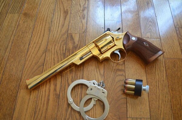 美品! コクサイ金属モデルガン S&W スミス&ウェッソン M29 8-3/8インチ 未発火 木グリ付き