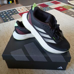 adidas ランニングシューズ 25.5cm ブラック×グリーン