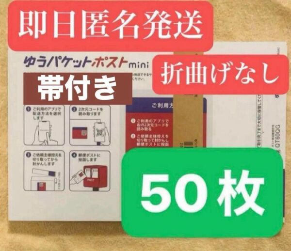 ゆうパケットポストmini 封筒 ゆうパケットポストミニ 50枚 セット
