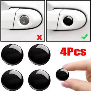 【新品未使用品】4Pcs ドア鍵穴カバーステッカー 高級表面仕上げ