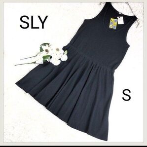 【タグ付き未使用】SLY ストレッチ ノースリーブ ワンピース S ブラック